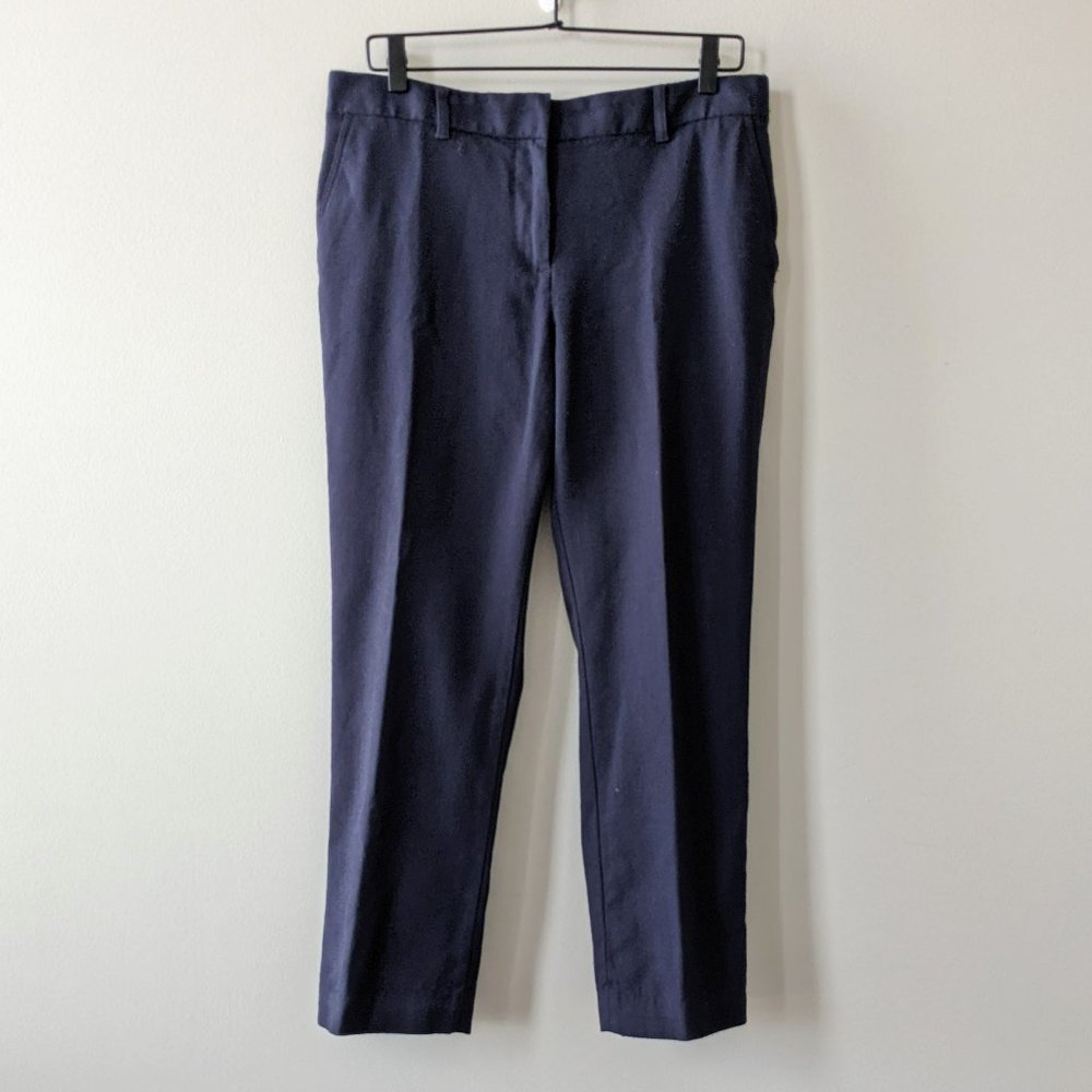 Tory Burch Navy Wool Ankle Length Dress Pants
